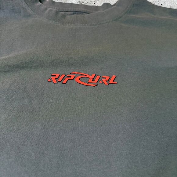 Rip Curl Surf T-Shirt Mens Large OG Fit Green Red Logo “Crafted for the Search” - Picture 5 of 12